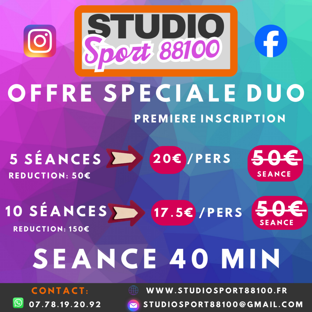 Séance bien-être 40 min duo avec coach – Studio Sport 88100

